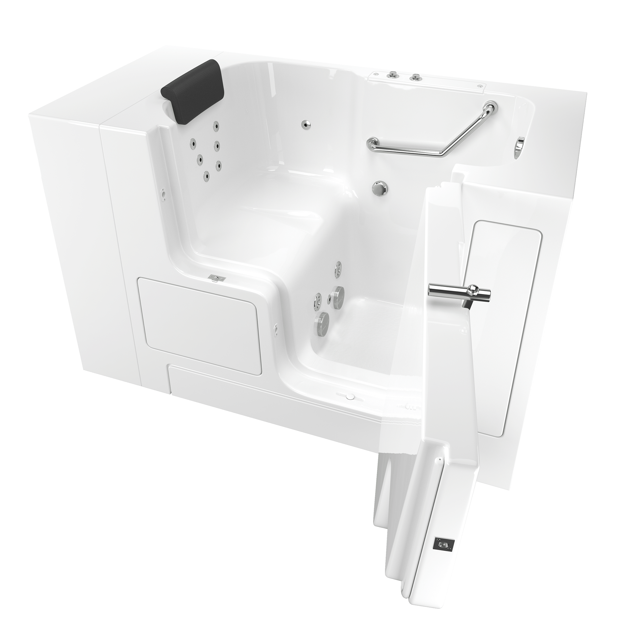 Gelcoat Premium Series 32 x 52 -Inch Walk-in Tub With Whirlpool System - Right-Hand Drain